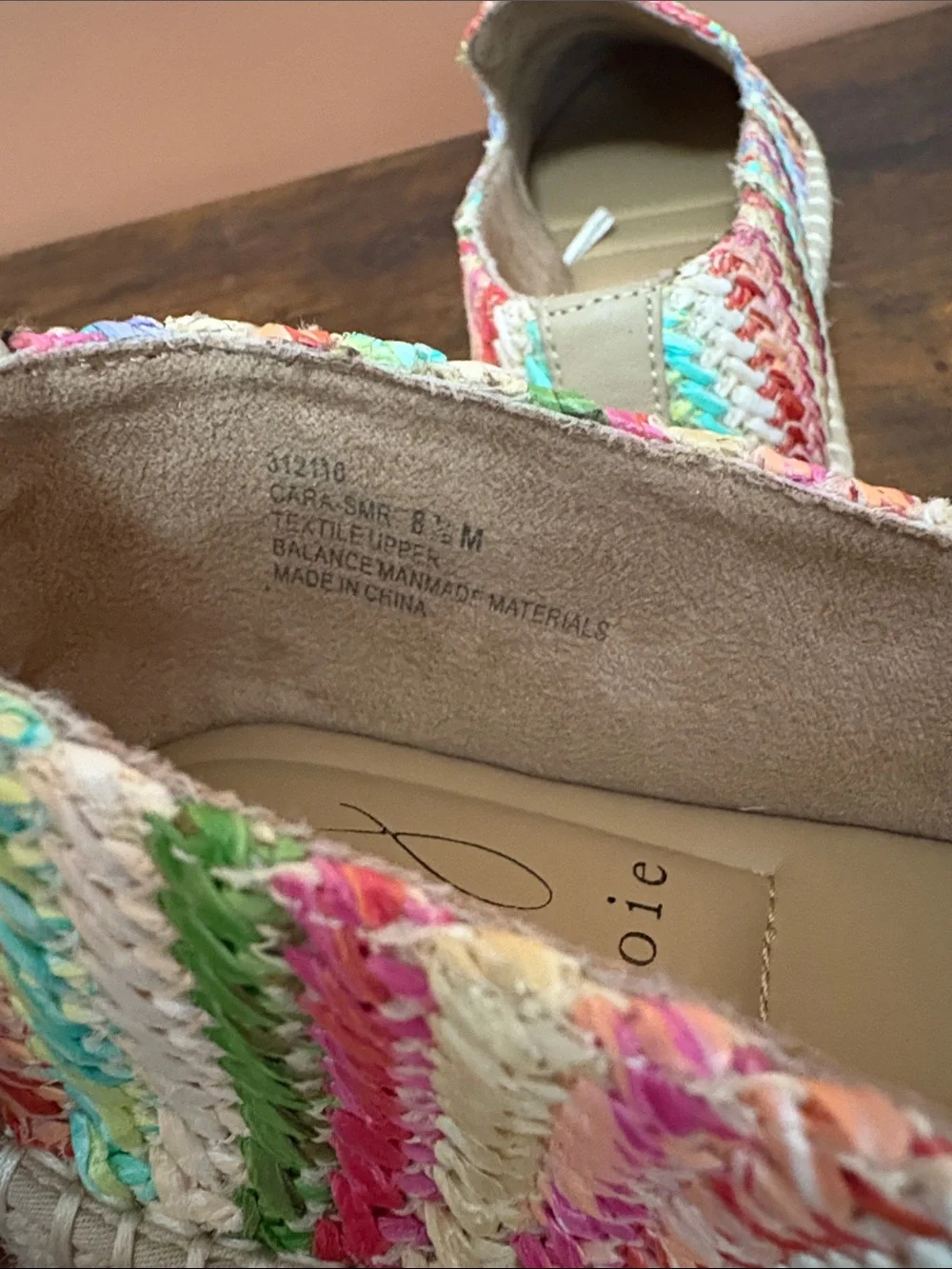 Joie Cara multicolored raffia espadrilles 8 1/2